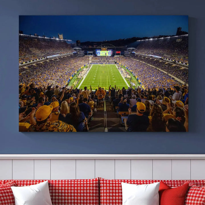 Pittsburgh Panthers Football Team Print - Pittsburgh Acrisure Stadium Wall Art Canvas Print