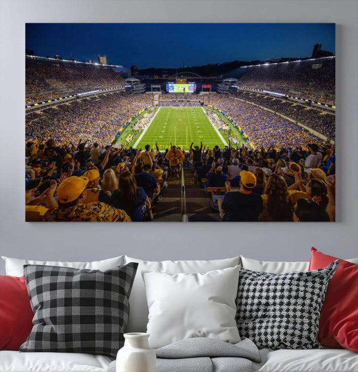 Pittsburgh Panthers Football Team Print - Pittsburgh Acrisure Stadium Wall Art Canvas Print