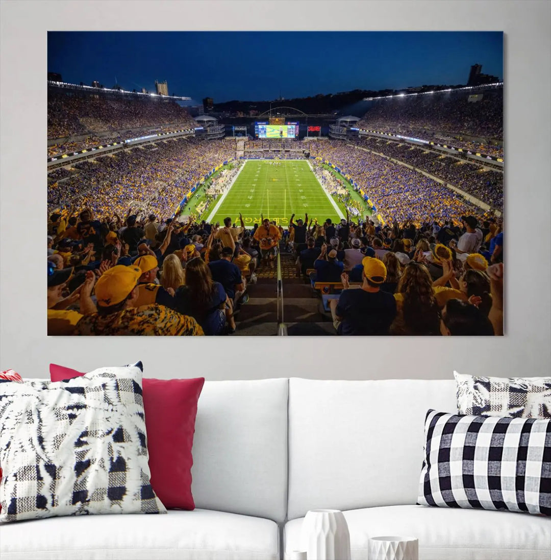 Pittsburgh Panthers Football Team Print - Pittsburgh Acrisure Stadium Wall Art Canvas Print