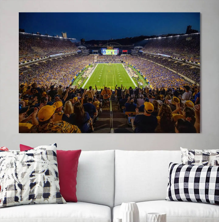 Pittsburgh Panthers Football Team Print - Pittsburgh Acrisure Stadium Wall Art Canvas Print