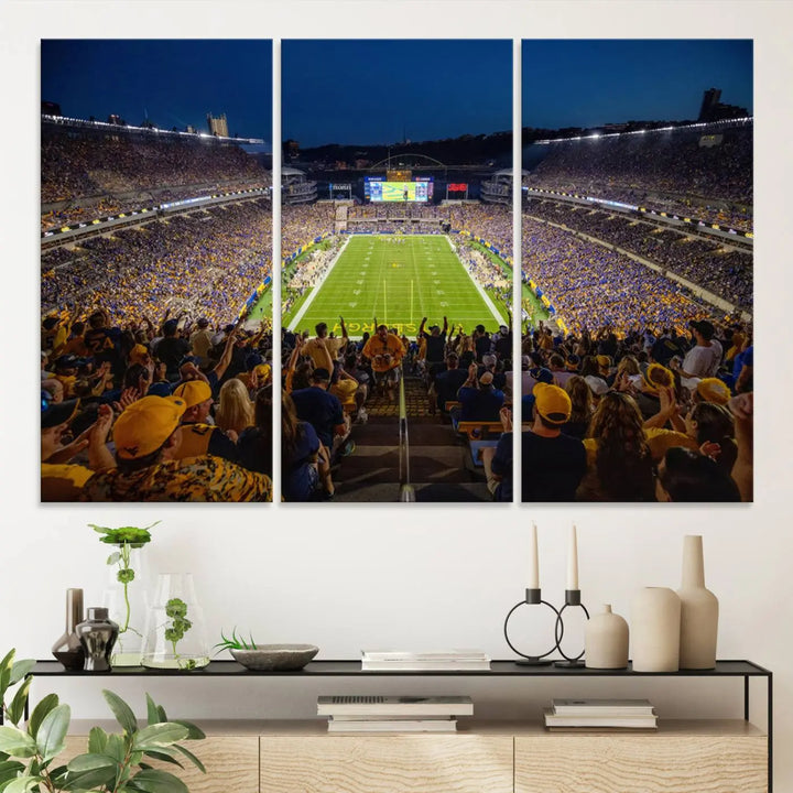 Pittsburgh Panthers Football Team Print - Pittsburgh Acrisure Stadium Wall Art Canvas Print