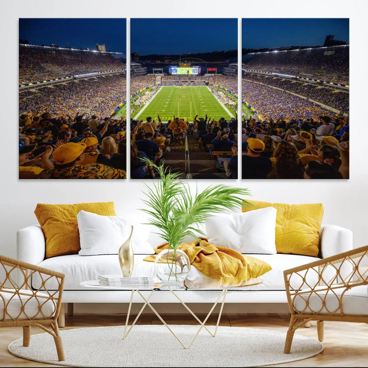 Pittsburgh Panthers Football Team Print - Pittsburgh Acrisure Stadium Wall Art Canvas Print