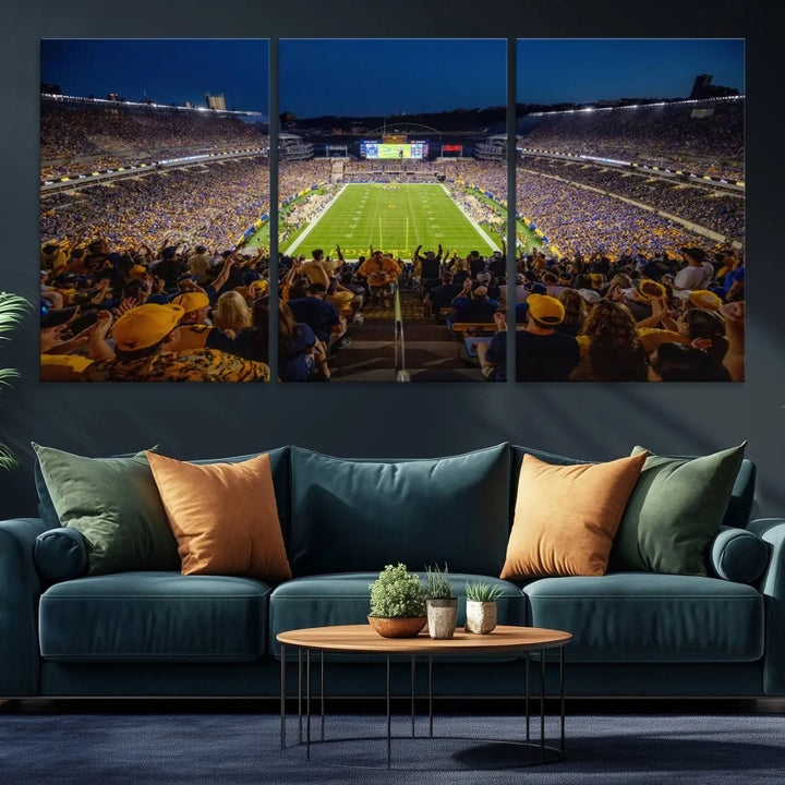 Pittsburgh Panthers Football Team Print - Pittsburgh Acrisure Stadium Wall Art Canvas Print