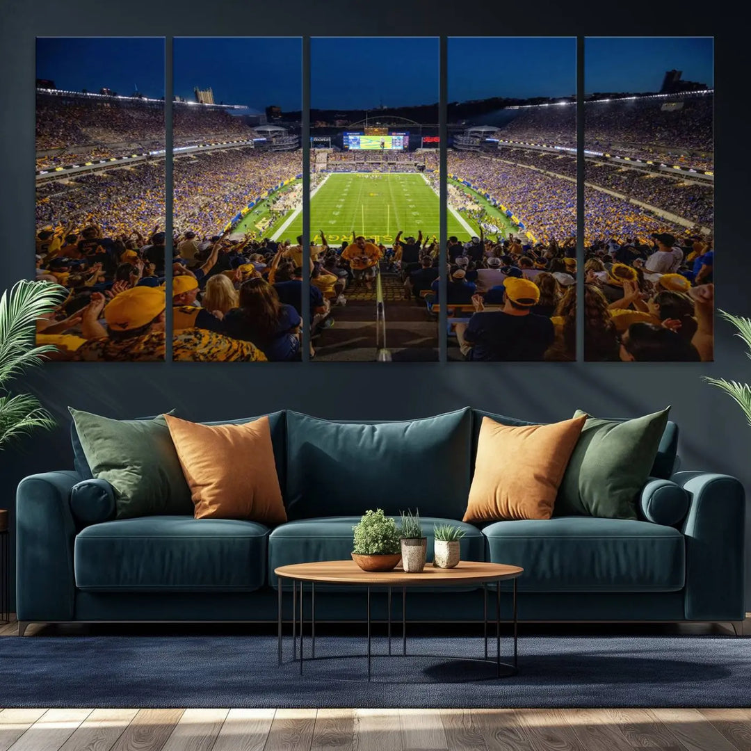 Pittsburgh Panthers Football Team Print - Pittsburgh Acrisure Stadium Wall Art Canvas Print