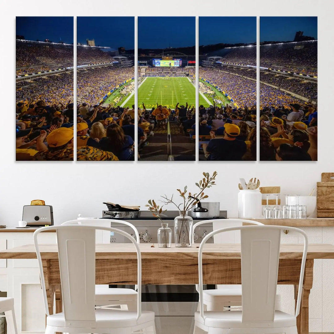 Pittsburgh Panthers Football Team Print - Pittsburgh Acrisure Stadium Wall Art Canvas Print