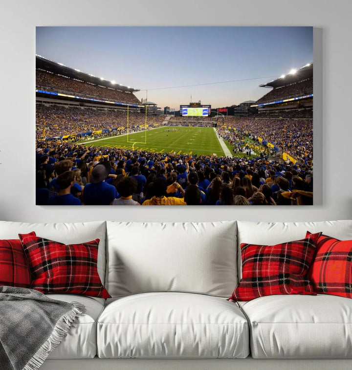 Pittsburgh Panthers Football Team Print - Pittsburgh Acrisure Stadium Wall Art Canvas Print