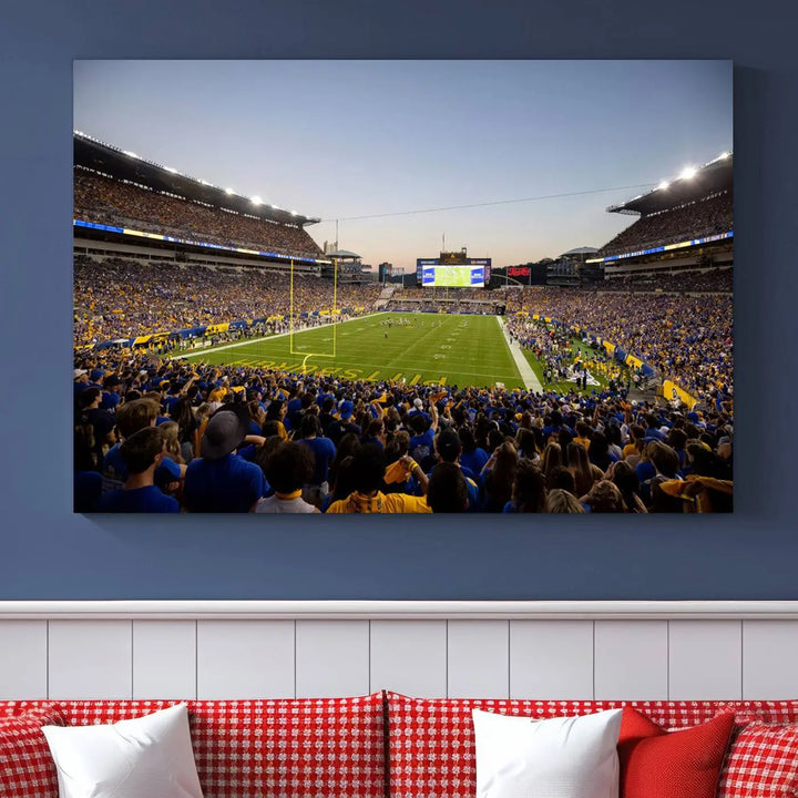 Pittsburgh Panthers Football Team Print - Pittsburgh Acrisure Stadium Wall Art Canvas Print