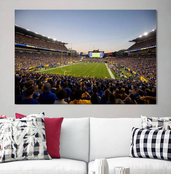 Pittsburgh Panthers Football Team Print - Pittsburgh Acrisure Stadium Wall Art Canvas Print