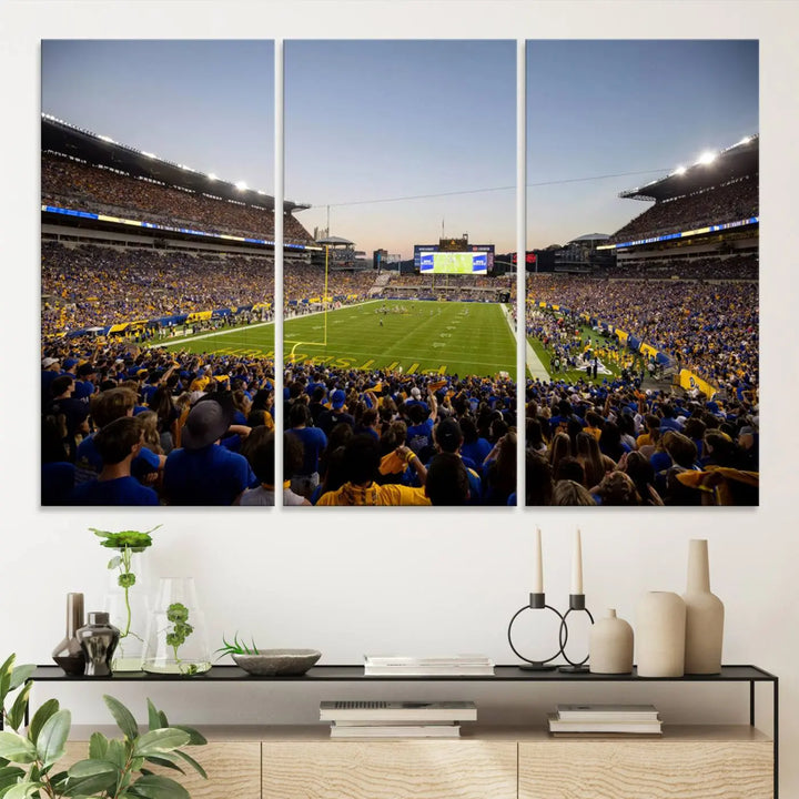 Pittsburgh Panthers Football Team Print - Pittsburgh Acrisure Stadium Wall Art Canvas Print