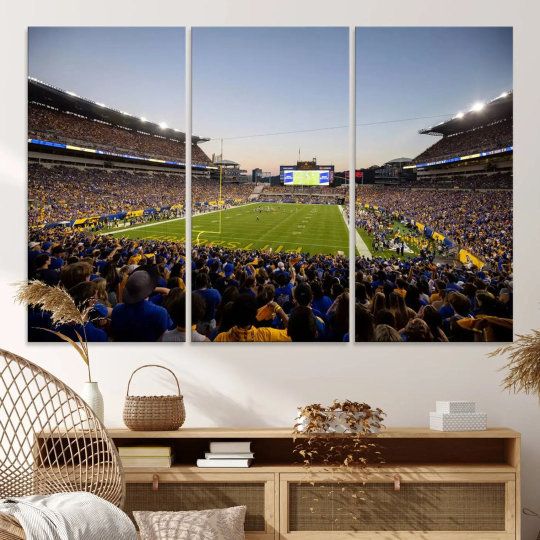 Pittsburgh Panthers Football Team Print - Pittsburgh Acrisure Stadium Wall Art Canvas Print