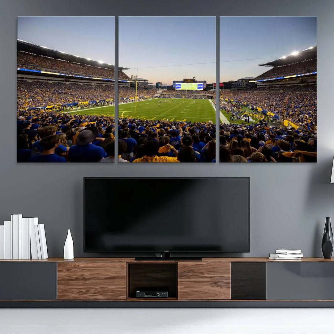 Pittsburgh Panthers Football Team Print - Pittsburgh Acrisure Stadium Wall Art Canvas Print