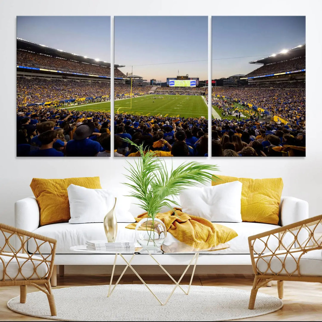 Pittsburgh Panthers Football Team Print - Pittsburgh Acrisure Stadium Wall Art Canvas Print