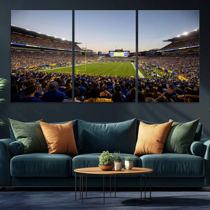 Pittsburgh Panthers Football Team Print - Pittsburgh Acrisure Stadium Wall Art Canvas Print