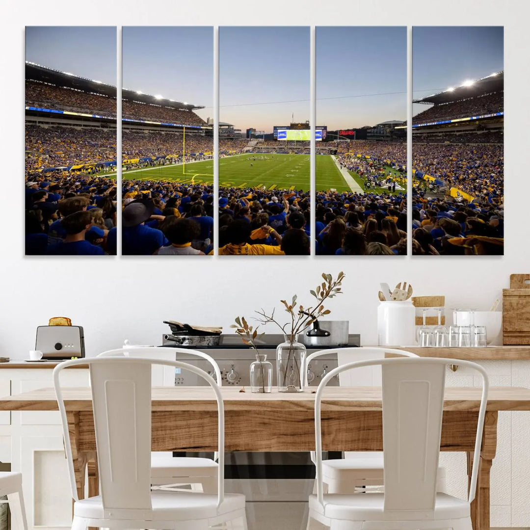 Pittsburgh Panthers Football Team Print - Pittsburgh Acrisure Stadium Wall Art Canvas Print