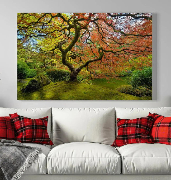 Portland Japanese Garden Old Tree Wall Art Canvas Print