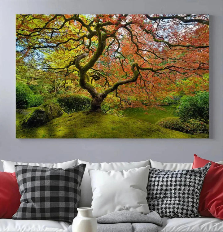 Portland Japanese Garden Old Tree Wall Art Canvas Print