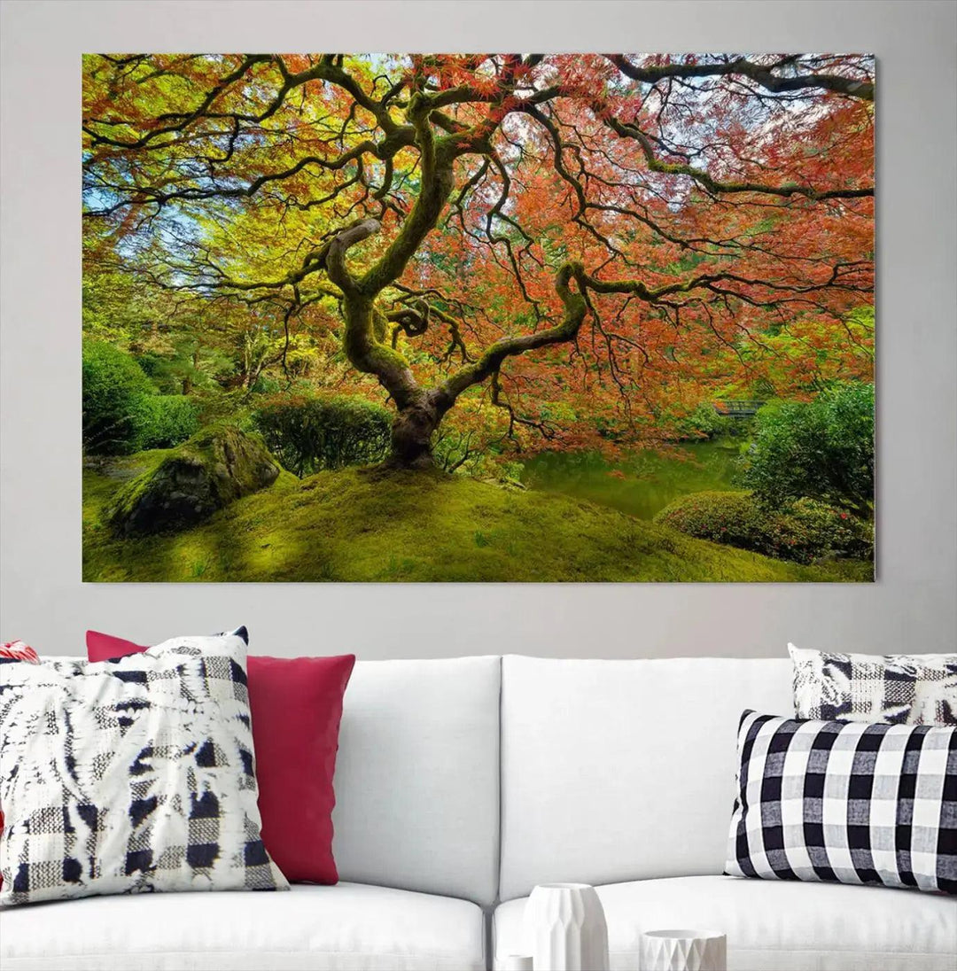 Portland Japanese Garden Old Tree Wall Art Canvas Print