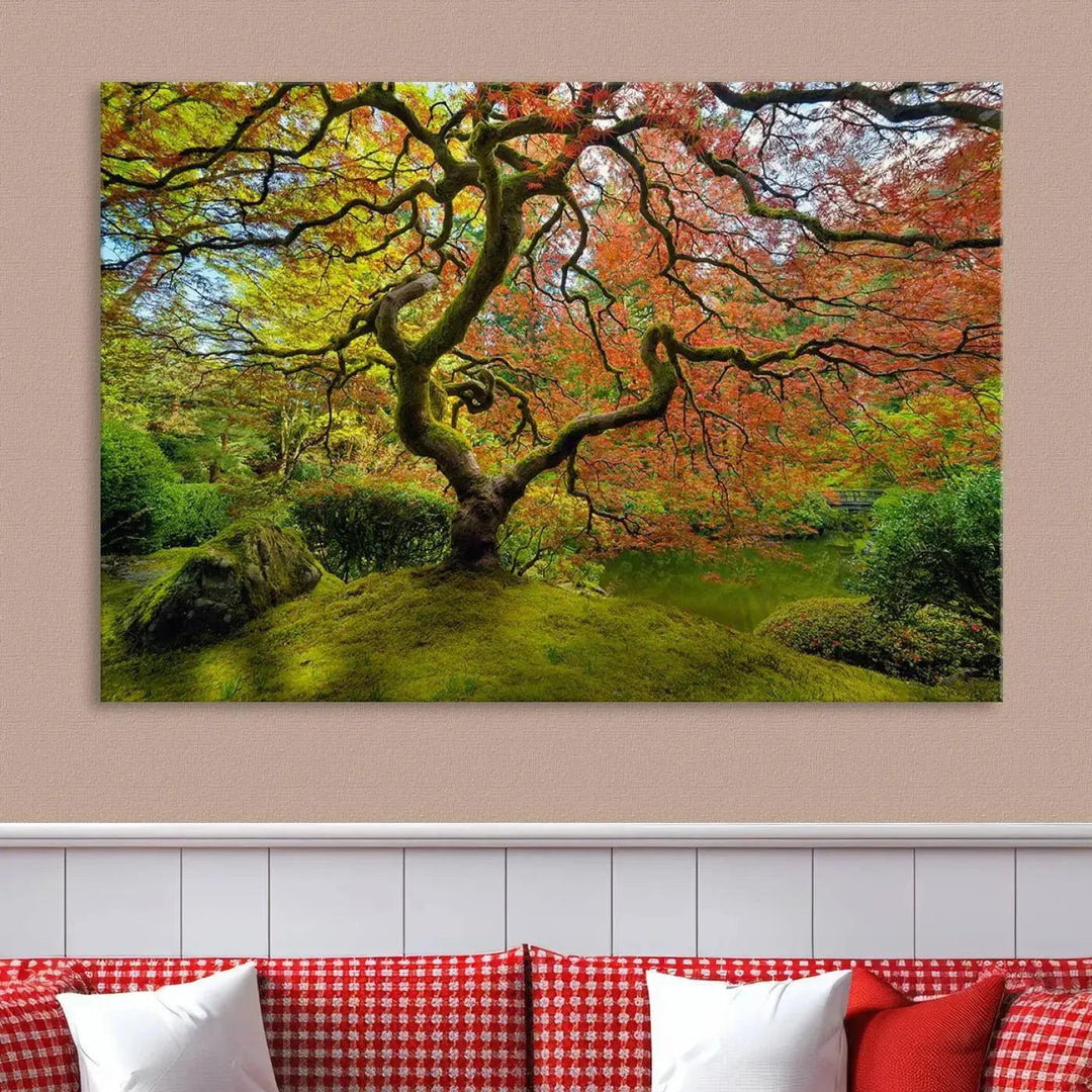 Portland Japanese Garden Old Tree Wall Art Canvas Print