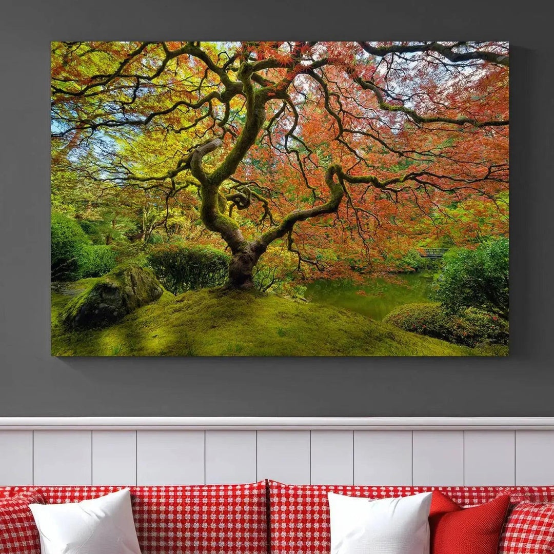 Portland Japanese Garden Old Tree Wall Art Canvas Print