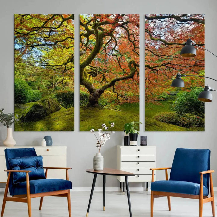 Portland Japanese Garden Old Tree Wall Art Canvas Print