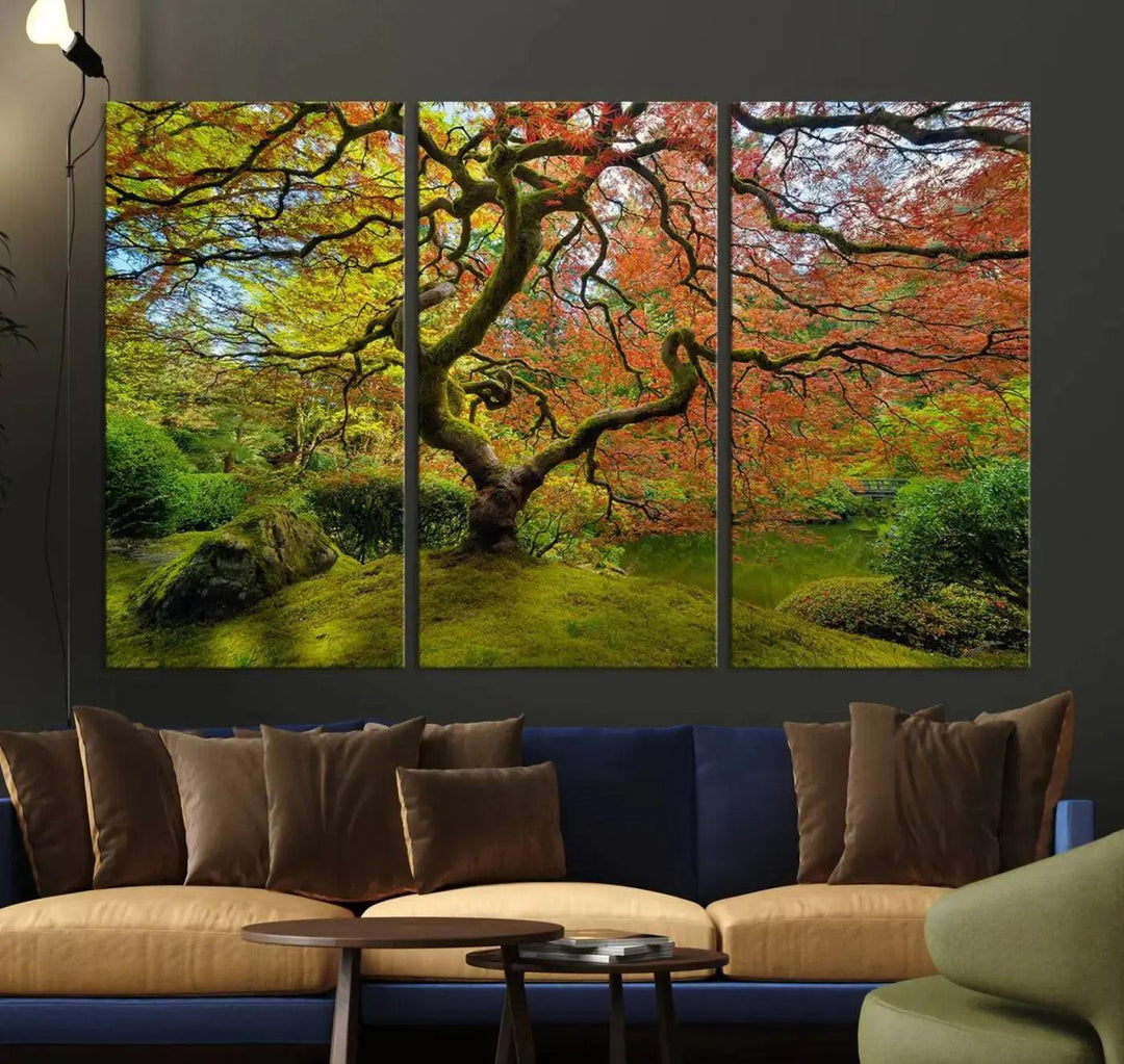 Portland Japanese Garden Old Tree Wall Art Canvas Print