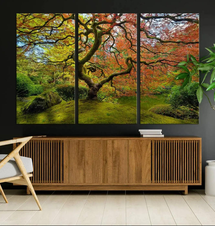 Portland Japanese Garden Old Tree Wall Art Canvas Print