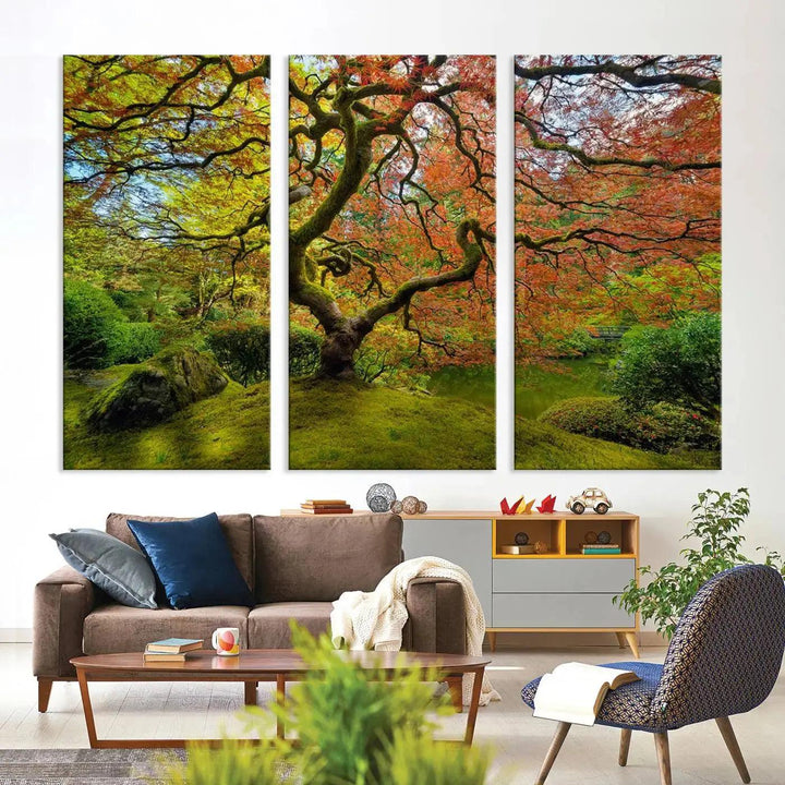 Portland Japanese Garden Old Tree Wall Art Canvas Print