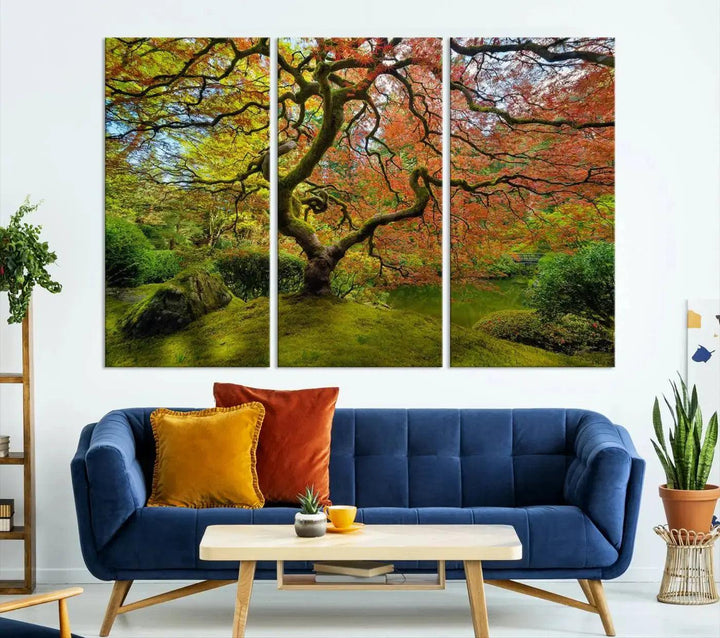 Portland Japanese Garden Old Tree Wall Art Canvas Print