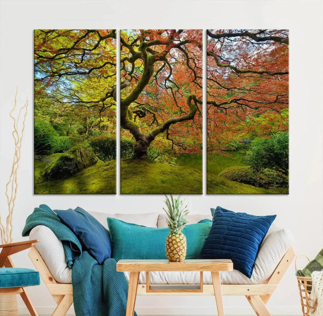 Portland Japanese Garden Old Tree Wall Art Canvas Print