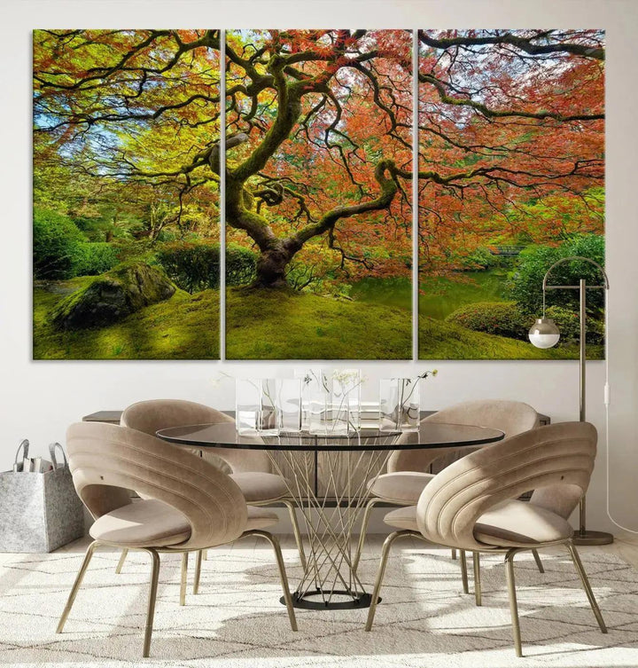 Portland Japanese Garden Old Tree Wall Art Canvas Print