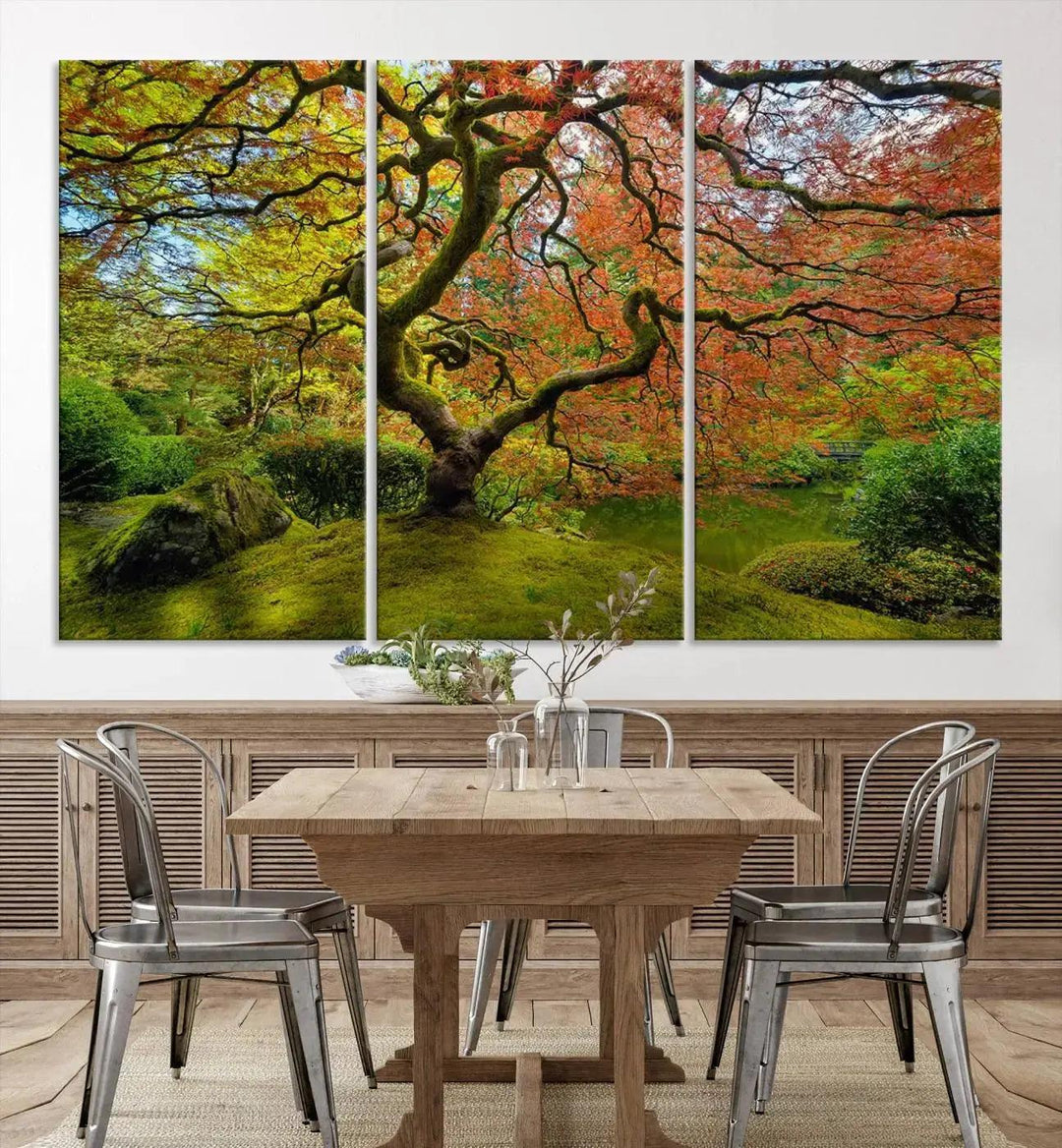 Portland Japanese Garden Old Tree Wall Art Canvas Print