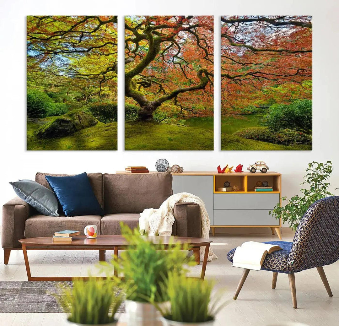 Portland Japanese Garden Old Tree Wall Art Canvas Print