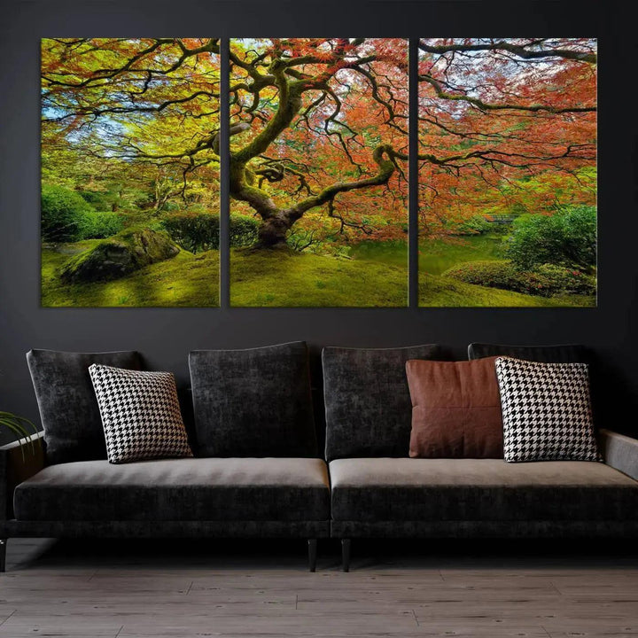 Portland Japanese Garden Old Tree Wall Art Canvas Print