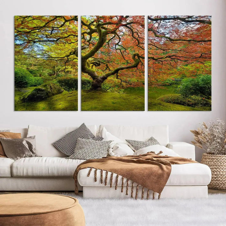 Portland Japanese Garden Old Tree Wall Art Canvas Print