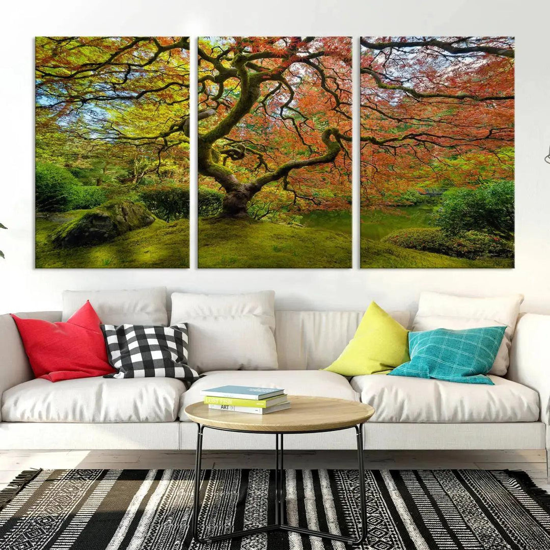 Portland Japanese Garden Old Tree Wall Art Canvas Print