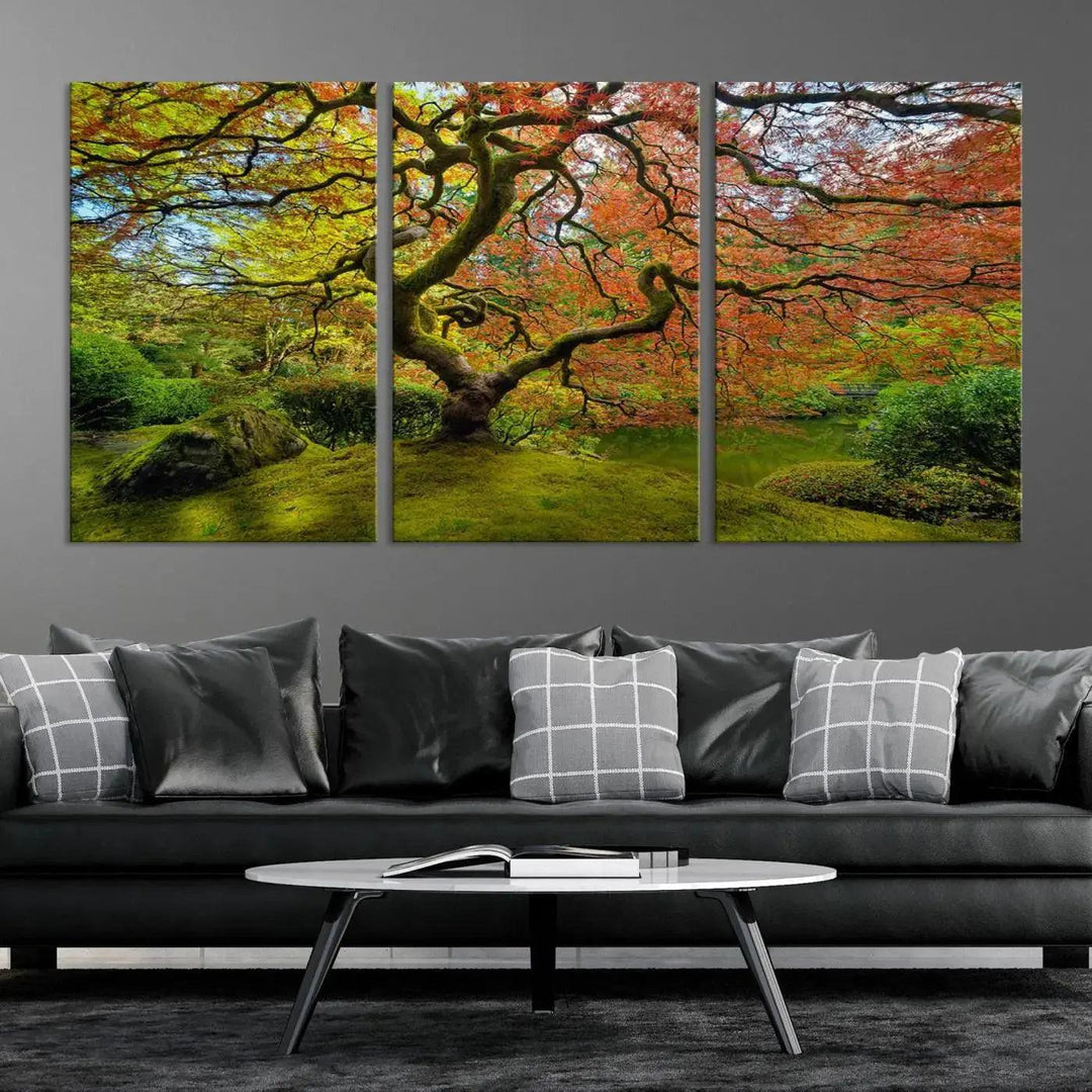 Portland Japanese Garden Old Tree Wall Art Canvas Print