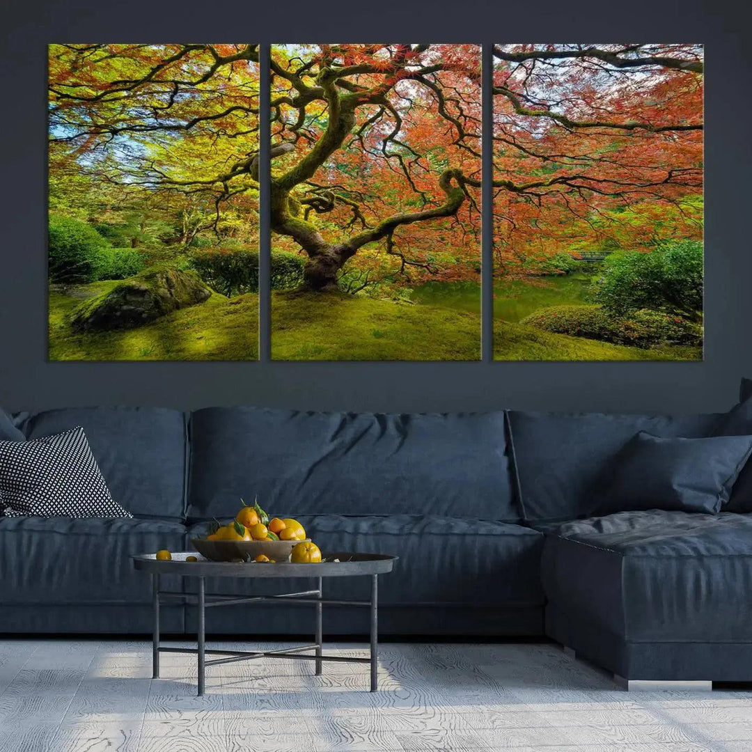 Portland Japanese Garden Old Tree Wall Art Canvas Print