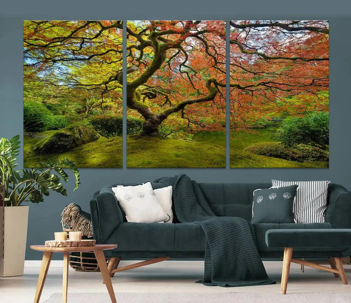 Portland Japanese Garden Old Tree Wall Art Canvas Print