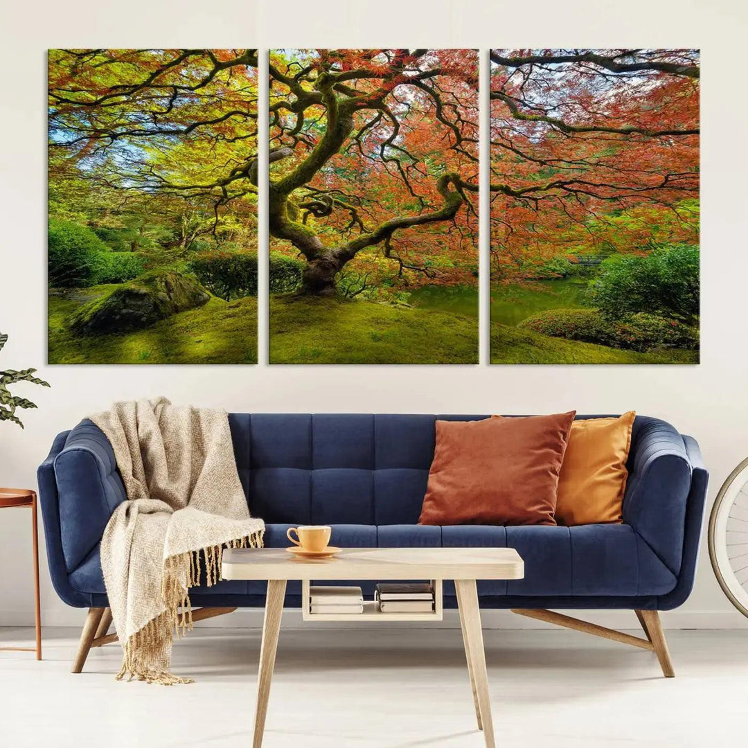 Portland Japanese Garden Old Tree Wall Art Canvas Print