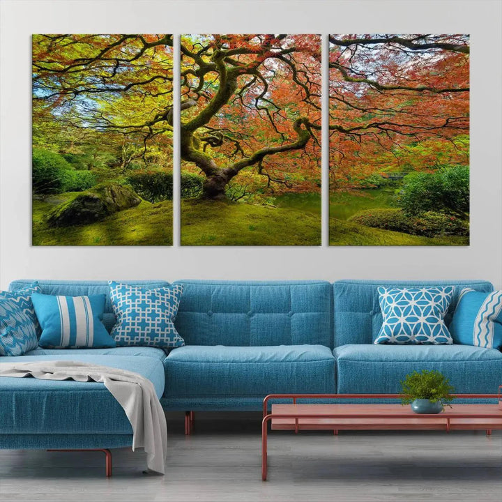 Portland Japanese Garden Old Tree Wall Art Canvas Print