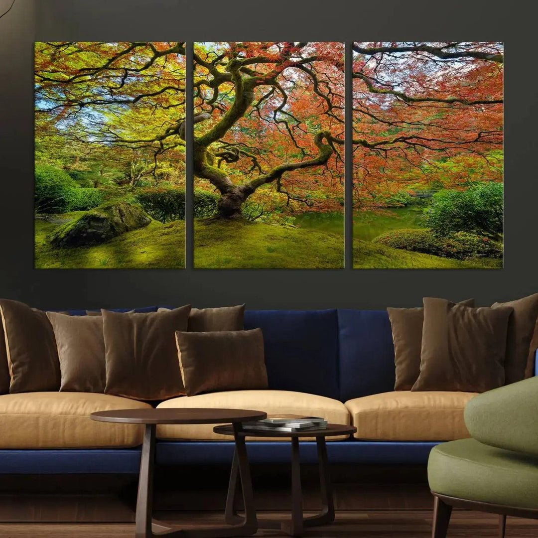 Portland Japanese Garden Old Tree Wall Art Canvas Print