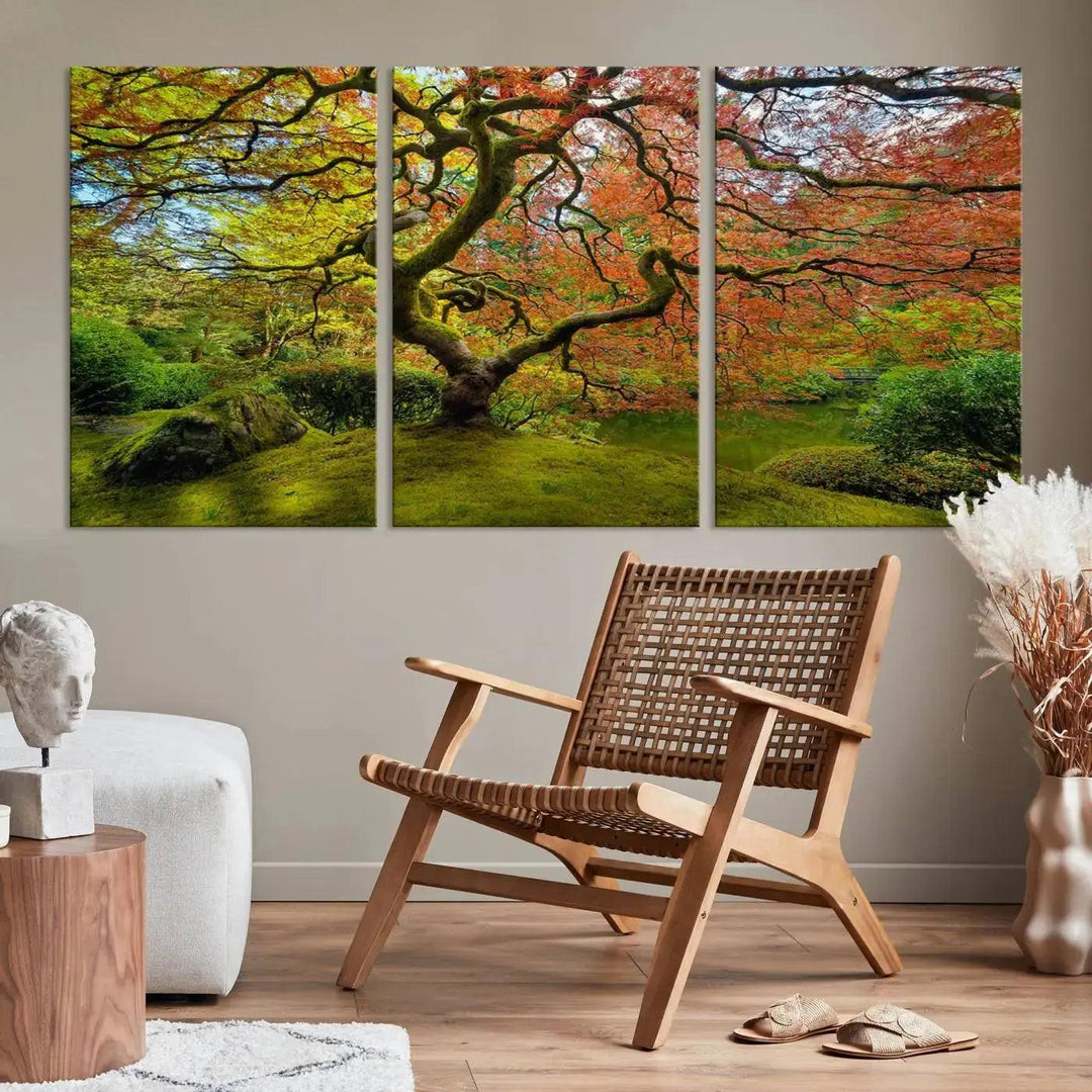 Portland Japanese Garden Old Tree Wall Art Canvas Print