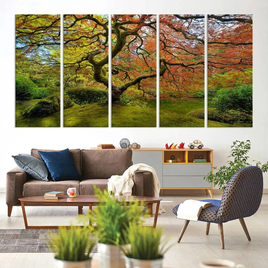 Portland Japanese Garden Old Tree Wall Art Canvas Print