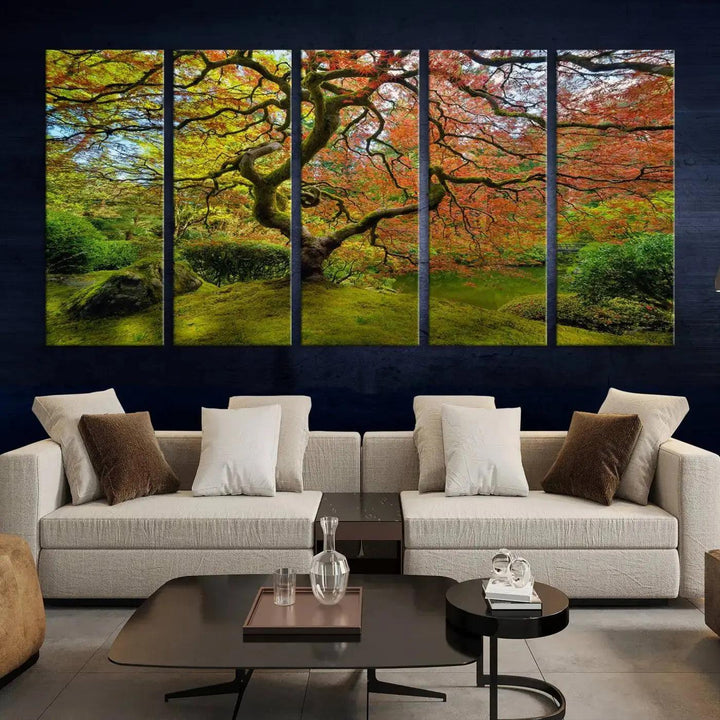 Portland Japanese Garden Old Tree Wall Art Canvas Print