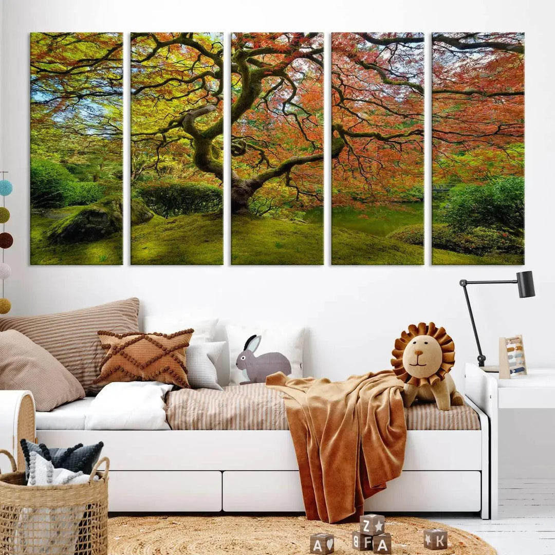 Portland Japanese Garden Old Tree Wall Art Canvas Print