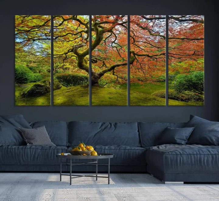 Portland Japanese Garden Old Tree Wall Art Canvas Print