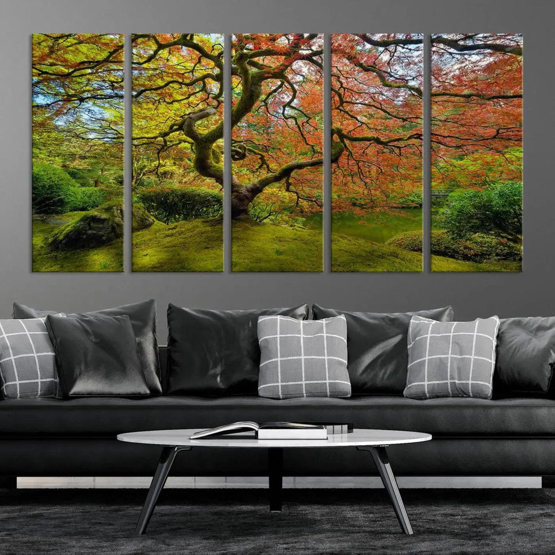 Portland Japanese Garden Old Tree Wall Art Canvas Print