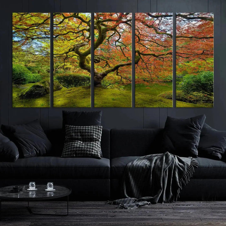 Portland Japanese Garden Old Tree Wall Art Canvas Print