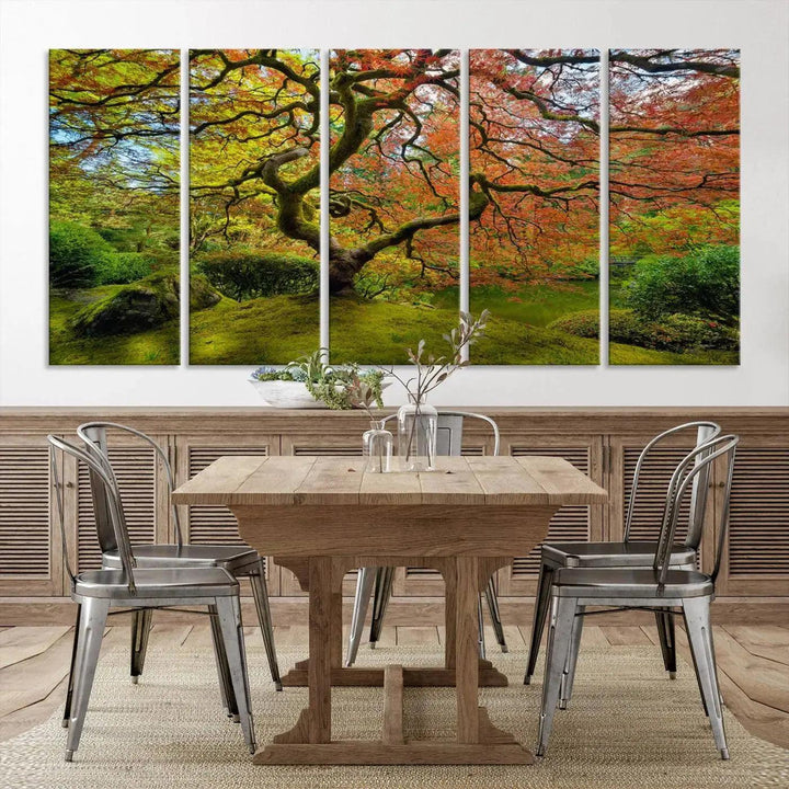 Portland Japanese Garden Old Tree Wall Art Canvas Print