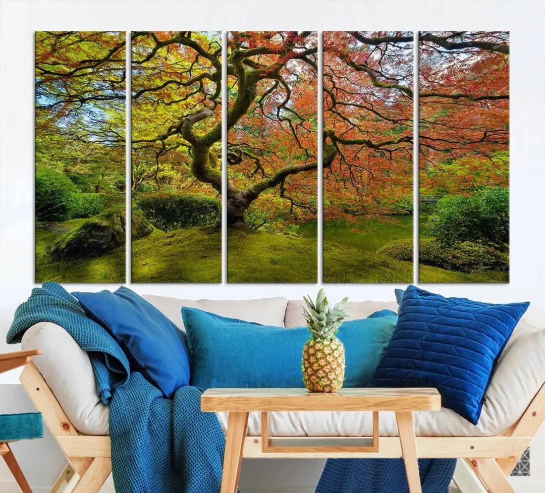 Portland Japanese Garden Old Tree Wall Art Canvas Print